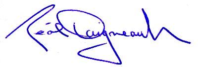 Réal Daigneault signature