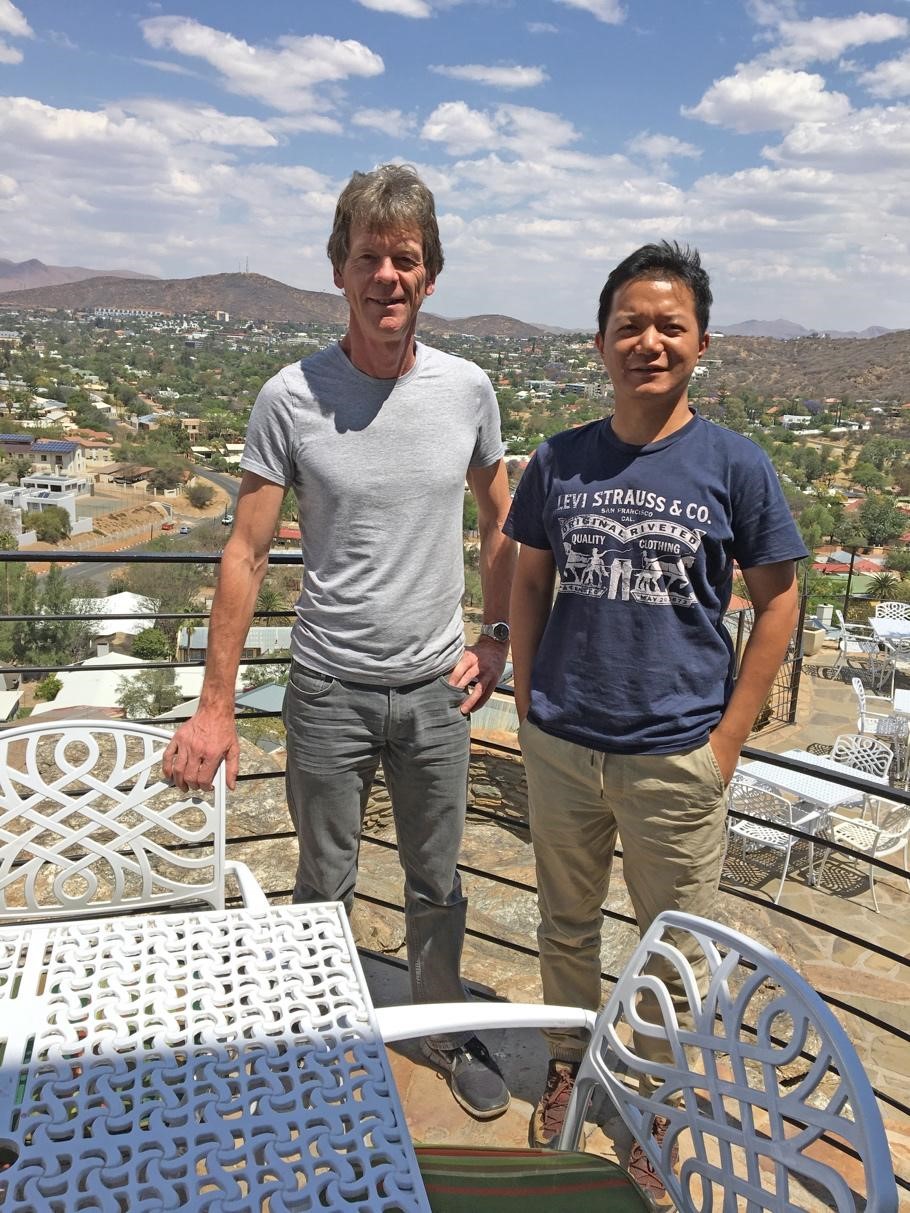 Jeremy Richards and Xuyang Meng in Windhoek, Namibia